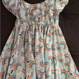 Dot Dot Smile Rainbow and Cloud Kids Dress